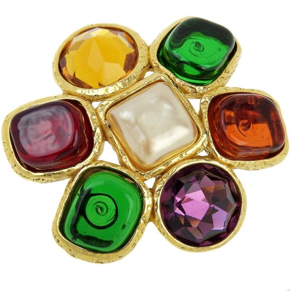 CHANEL Gripoa Brooch Plated Gold 42.2g Women - Picture 1 of 5